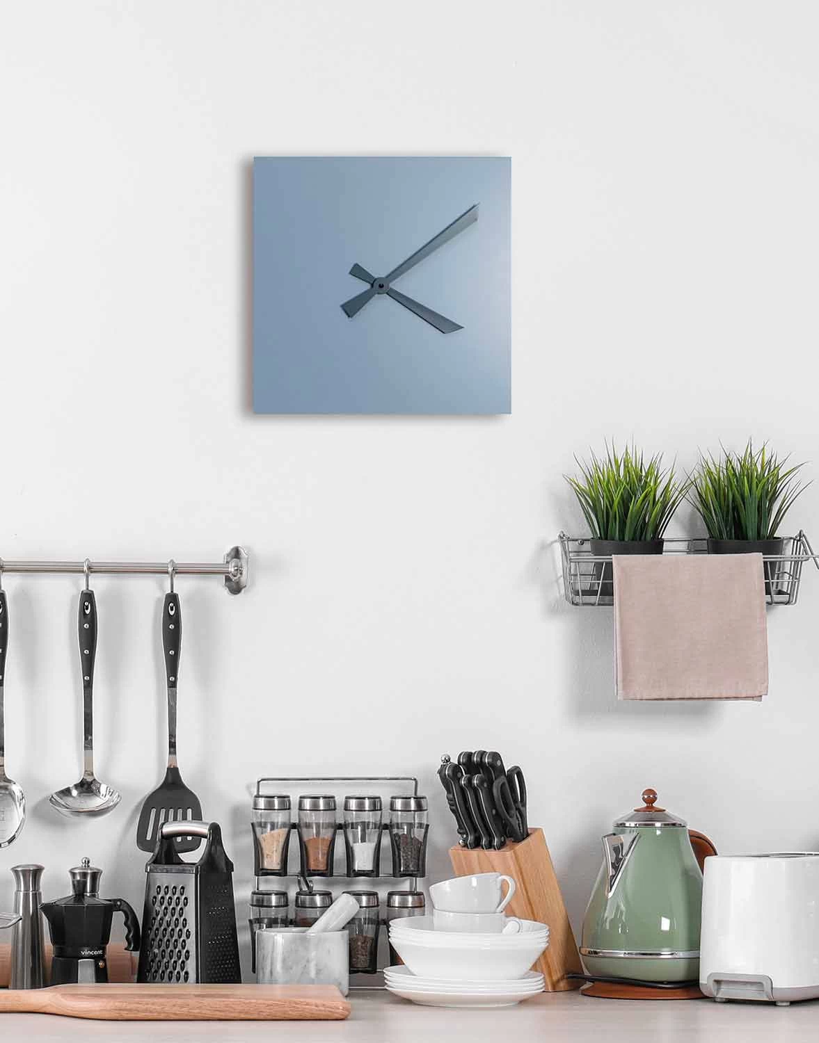 Horloge Murale Carrée Industrielle Et Moderne De Design Italien - Titan 5 Horloge Murale Carrée Industrielle Et Moderne De Design Italien - Titan – Image 3