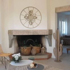 Horloge Murale Moderne Circulaire En Fer Bicolore Fabriquée En Italie - Calipso -Décoration D'intérieur orologio da parete moderno circolare in ferro bicolore made in italy calipso 6