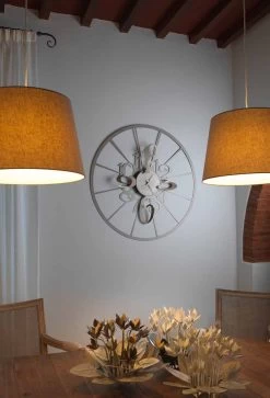 Horloge Murale Moderne Circulaire En Fer Bicolore Fabriquée En Italie - Calipso -Décoration D'intérieur orologio da parete moderno circolare in ferro bicolore made in italy calipso 7