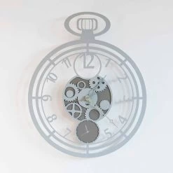 Horloge Murale Circulaire Moderne En Fer Coloré Fabriquée En Italie - Cerise -Décoration D'intérieur orologio da parete moderno circolare in ferro colorato made in italy ciliegino 2