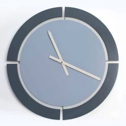Horloge Murale Ronde Moderne En Blanc Bleu Avio - Savio