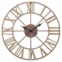 Horloge Murale Moderne Diamètre 71,5 Cm En Fer Et MDF - Carcans