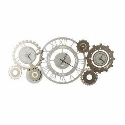 Horloge Murale En Fer Moderne Avec Trois Fusi Fabriqués En Italie - Mécanique
