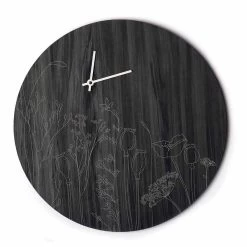 Horloge Murale En Bois De Conception Ronde Moderne Et Gravure Au Laser - Florinto
