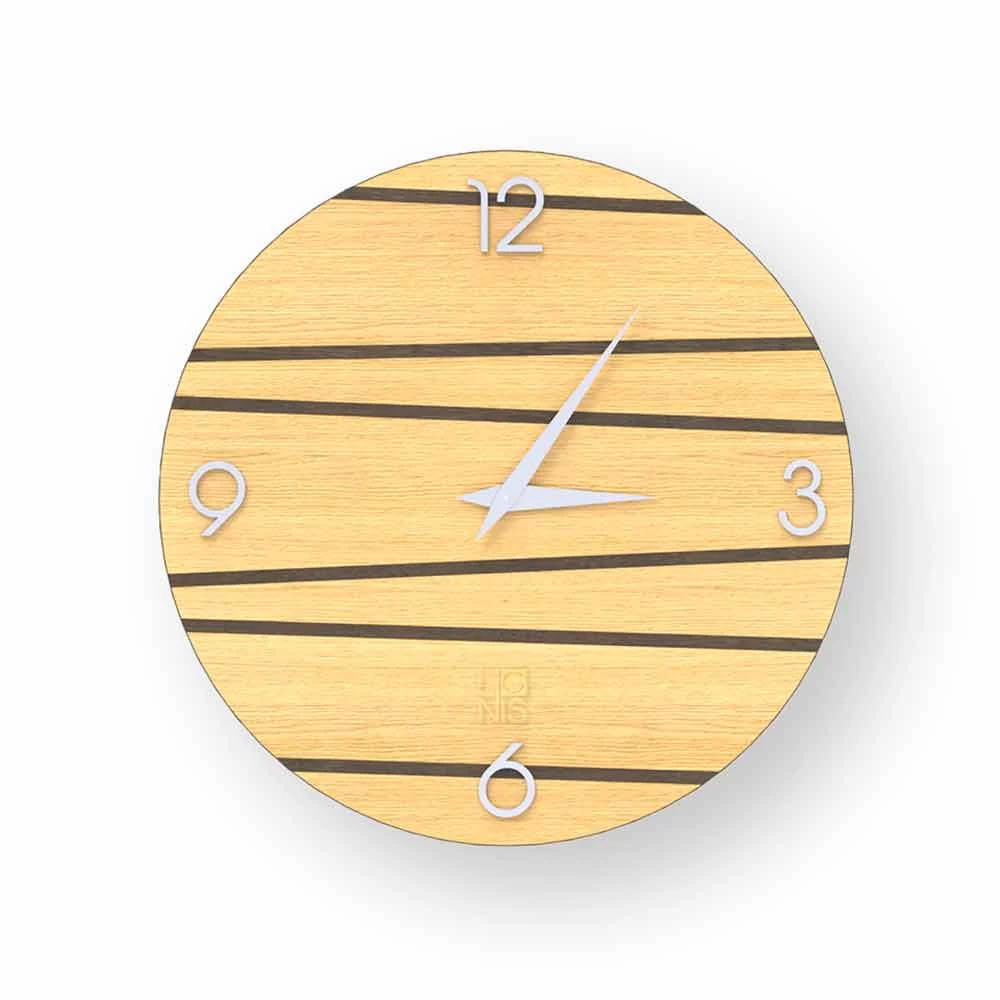 Horloge Murale Moderne En Bois Marzio, Fabriquée En Italie 5 Horloge Murale Moderne En Bois Marzio, Fabriquée En Italie – Image 3
