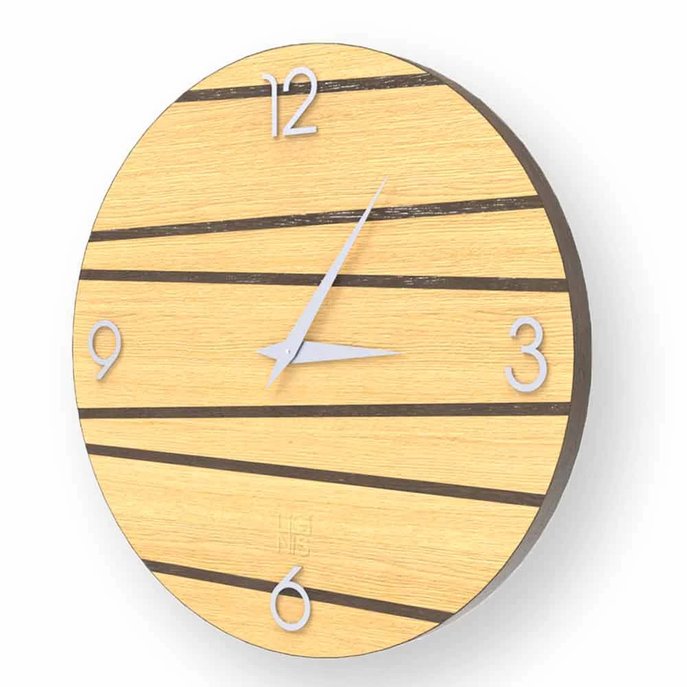 Horloge Murale Moderne En Bois Marzio, Fabriquée En Italie 6 Horloge Murale Moderne En Bois Marzio, Fabriquée En Italie – Image 4