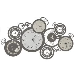 Horloge Murale Horizontale 8 Cadrans Différents Styles Et Couleurs - Muvio -Décoration D'intérieur orologio da parete orizzontale 8 quadranti vari stili e colori muvio 2