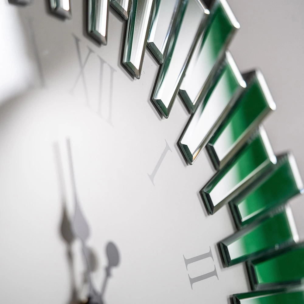 Horloge Murale Décorative Ronde En Mdf Et Verre Miroir - Tosco 7 Horloge Murale Décorative Ronde En Mdf Et Verre Miroir - Tosco – Image 5