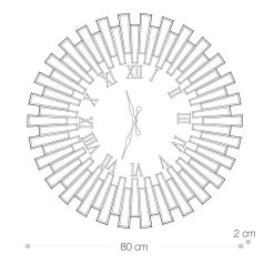 Horloge Murale Décorative Ronde En Mdf Et Verre Miroir - Tosco 15 Horloge Murale Décorative Ronde En Mdf Et Verre Miroir - Tosco -Décoration D'intérieur orologio da parete rotondo decorativo in mdf e vetro a specchio tosco 6