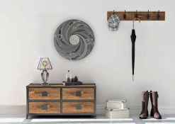 Horloge Murale Ronde En Fer Made In Italy Design - Salomone -Décoration D'intérieur orologio da parete rotondo in ferro di design made in italy salomone 7