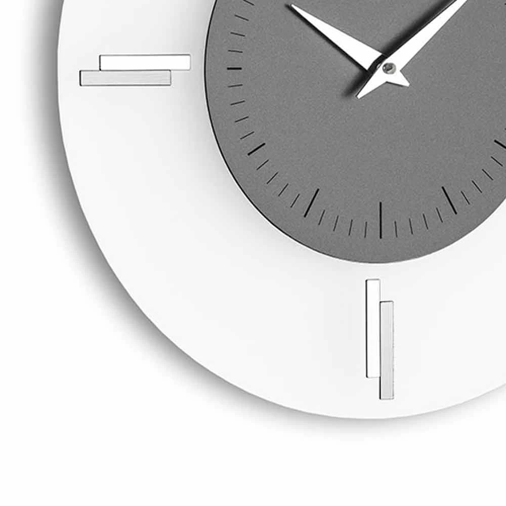 Horloge Murale Ronde En Aluminium Made In Italy Design Moderne - Syrie 4 Horloge Murale Ronde En Aluminium Made In Italy Design Moderne - Syrie – Image 2