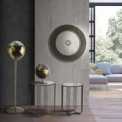 Horloge Murale Ronde Diamètre 70 Cm Design Moderne En Fer Et MDF - Tonia -Décoration D'intérieur orologio da parete tondo diametro 70 cm design moderno in ferro e mdf tonia 6