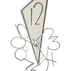 Horloge Murale Triangulaire En Fer Fabriquée En Italie 2 Tailles - Noir 16 Horloge Murale Triangulaire En Fer Fabriquée En Italie 2 Tailles - Noir -Décoration D'intérieur orologio da parete triangolare in ferro design moderno 2 misure nerope 3