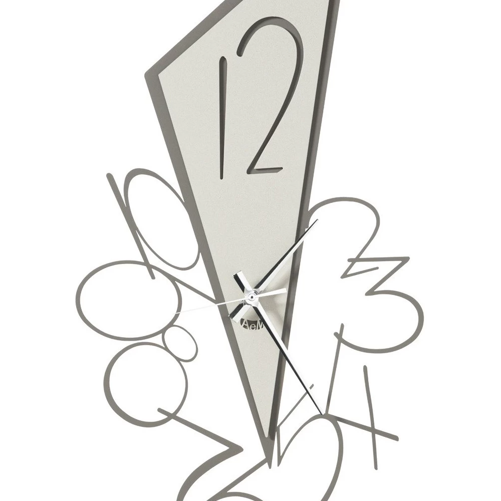 Horloge Murale Triangulaire En Fer Fabriquée En Italie 2 Tailles - Noir 6 Horloge Murale Triangulaire En Fer Fabriquée En Italie 2 Tailles - Noir – Image 4