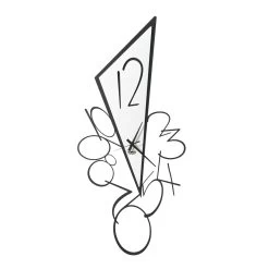 Horloge Murale Triangulaire En Fer Fabriquée En Italie 2 Tailles - Noir 22 Horloge Murale Triangulaire En Fer Fabriquée En Italie 2 Tailles - Noir -Décoration D'intérieur orologio da parete triangolare in ferro design moderno 2 misure nerope 9