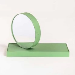 Horloge De Table Pivotante Avec Miroir En Acier Made In Italy - Meritorious -Décoration D'intérieur orologio da tavolo girevole con specchio in acciaio made in italy benemerito 16