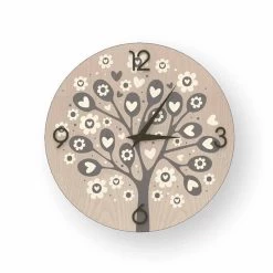 Horloge Murale Design Moderne Tree Of Heart En Bois