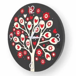 Horloge Murale Design Moderne Tree Of Heart En Bois 13 Horloge Murale Design Moderne Tree Of Heart En Bois -Décoration D'intérieur orologio design da muro tree of heart in legno made in italy 5