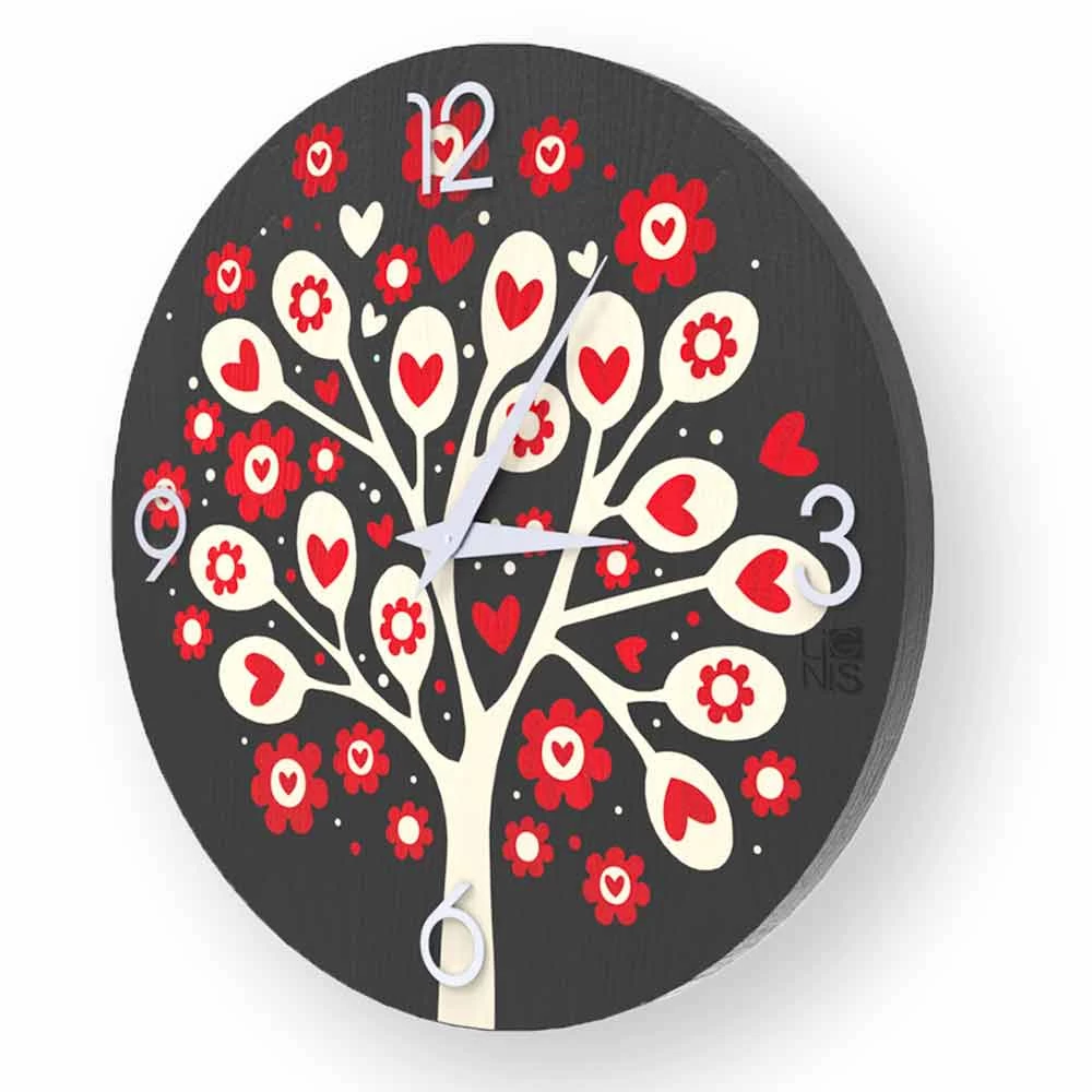 Horloge Murale Design Moderne Tree Of Heart En Bois 8 Horloge Murale Design Moderne Tree Of Heart En Bois – Image 6