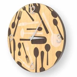 Horloge Murale Ispra En Bois Produite En Italie -Décoration D'intérieur orologio design da parete ispra in legno made in italy 3