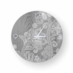 Horloge Murale Ronde Design Moderne En Bois Meolo, Fabriquée En Italie