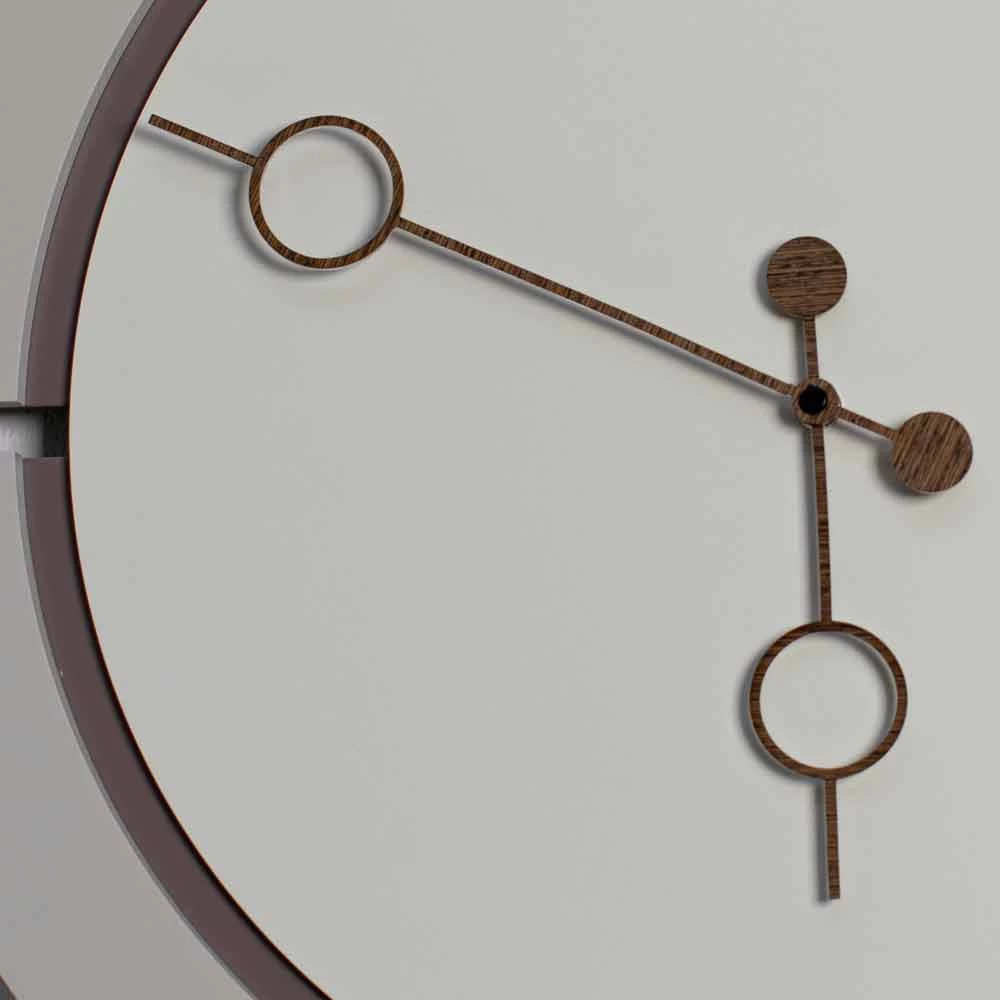 Grande Horloge Murale Ronde Design Moderne En Bois Marron Et Beige - Osvego 4 Grande Horloge Murale Ronde Design Moderne En Bois Marron Et Beige - Osvego – Image 2