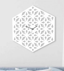 Grande Horloge Murale En Bois Design Gris Tourterelle Blanc Ou Vert - Tarto -Décoration D'intérieur orologio grande da parete in legno bianco tortora verde o rosa di design tarto 2