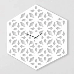 Grande Horloge Murale En Bois Design Gris Tourterelle Blanc Ou Vert - Tarto