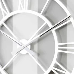 Grande Horloge Murale Shabby Chic En Bois Design Vintage - Arrigo -Décoration D'intérieur orologio grande da parete shabby in legno di design rotondo vintage arrigo 1