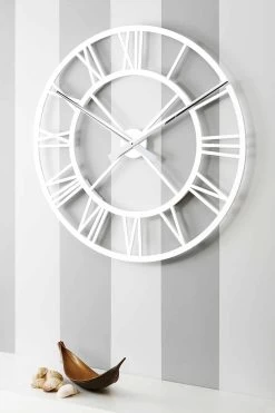 Grande Horloge Murale Shabby Chic En Bois Design Vintage - Arrigo