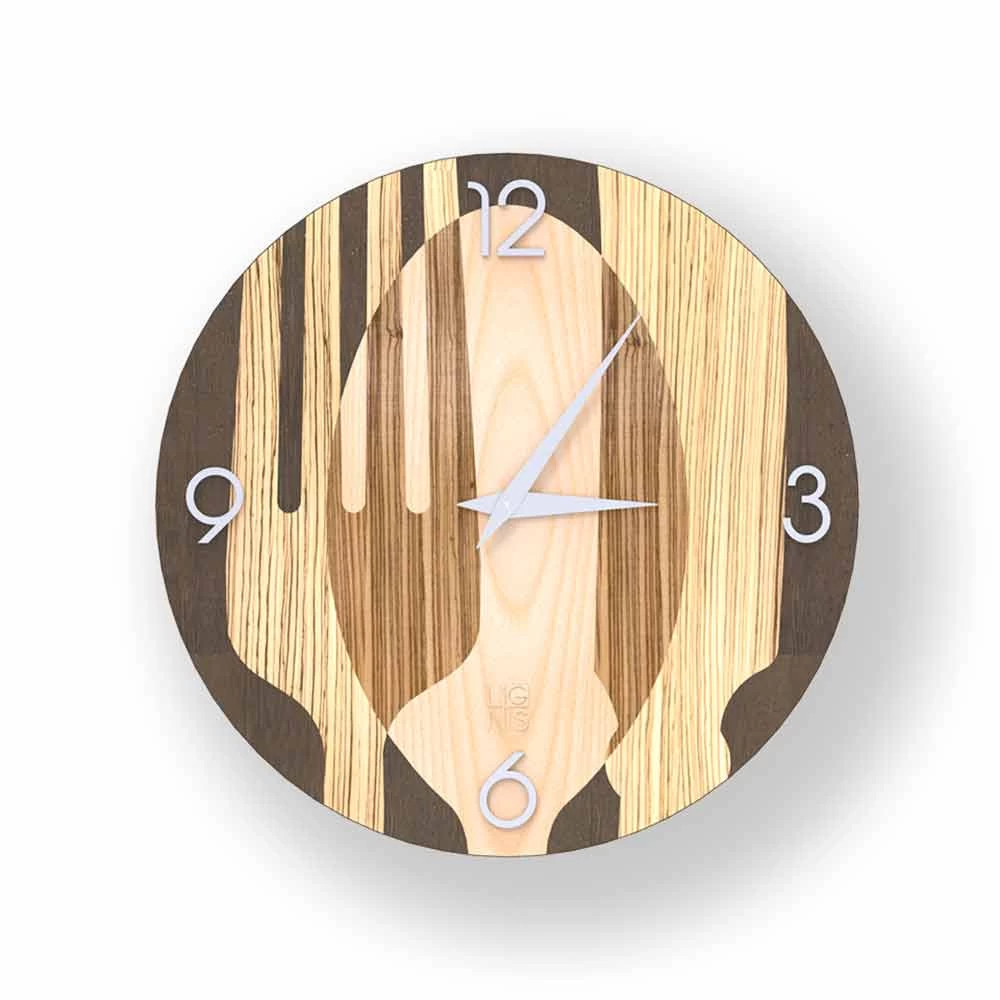 Horloge Murale Design Moderne Agra En Bois, Fabriquée En Italie 7 Horloge Murale Design Moderne Agra En Bois, Fabriquée En Italie – Image 5