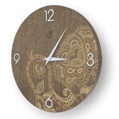 Horloge En Bois Décorée De Design Moderne Dolo, Fabriquée En Italie -Décoration D'intérieur orologio in legno decorato dolo design moderno fatto in italia 3