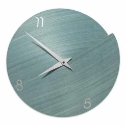 Horologe Murale Moderne Atrisanal En Bois Naturel Made In Italy – Cratere -Décoration D'intérieur orologio moderno da parete con numero in legno naturale made in italy cratere 2