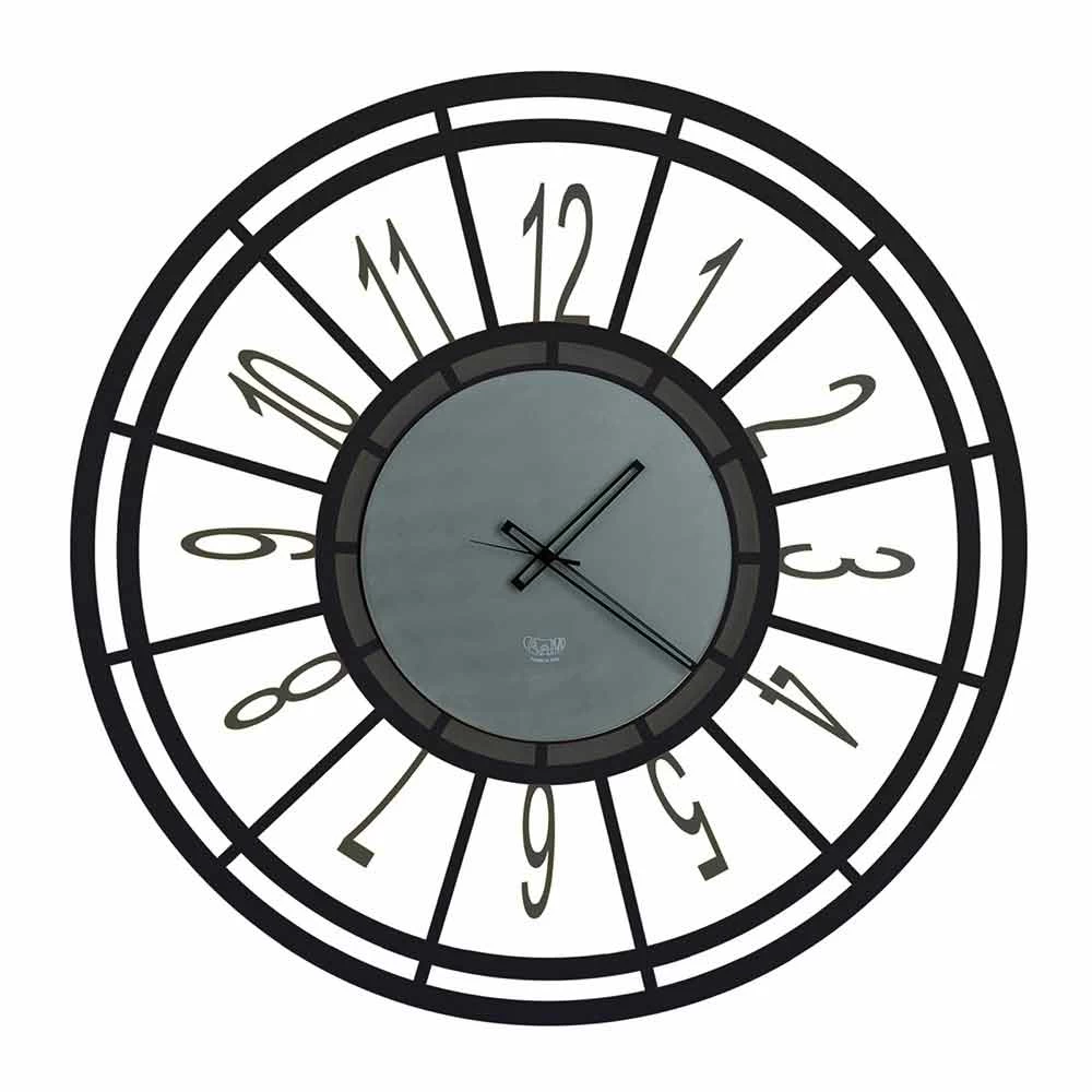 Horloge Murale Moderne En Noisetier Ou Noir Fabriqué En Italie - Topino 4 Horloge Murale Moderne En Noisetier Ou Noir Fabriqué En Italie - Topino – Image 2