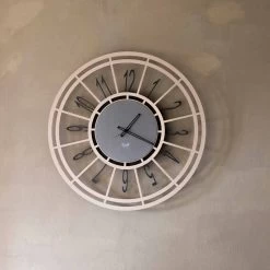 Horloge Murale Moderne En Noisetier Ou Noir Fabriqué En Italie - Topino 9 Horloge Murale Moderne En Noisetier Ou Noir Fabriqué En Italie - Topino -Décoration D'intérieur orologio moderno da parete in ferro nocciola o nero made in italy topino 3