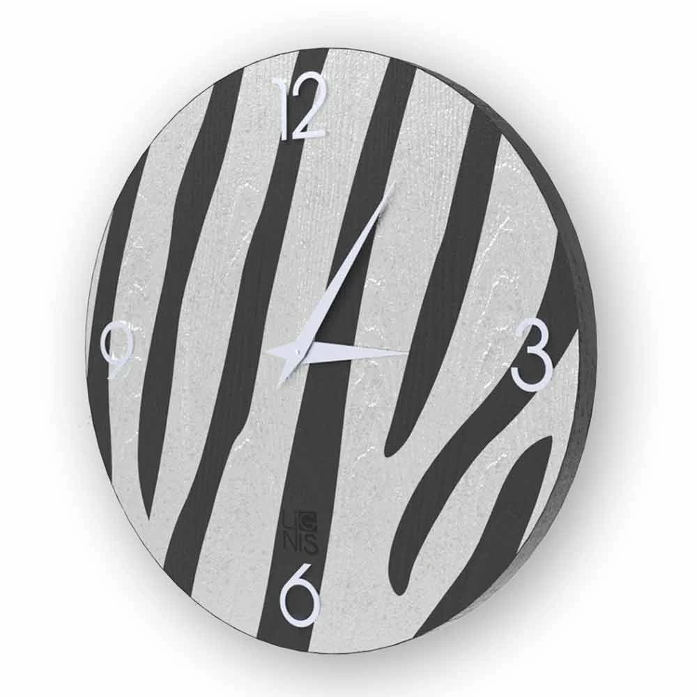 Horloge Murale Design Moderne En Bois De Sienne, Fabriquée En Italie 6 Horloge Murale Design Moderne En Bois De Sienne, Fabriquée En Italie – Image 4