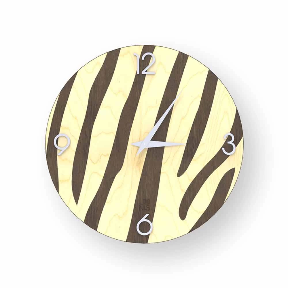 Horloge Murale Design Moderne En Bois De Sienne, Fabriquée En Italie 3 Horloge Murale Design Moderne En Bois De Sienne, Fabriquée En Italie