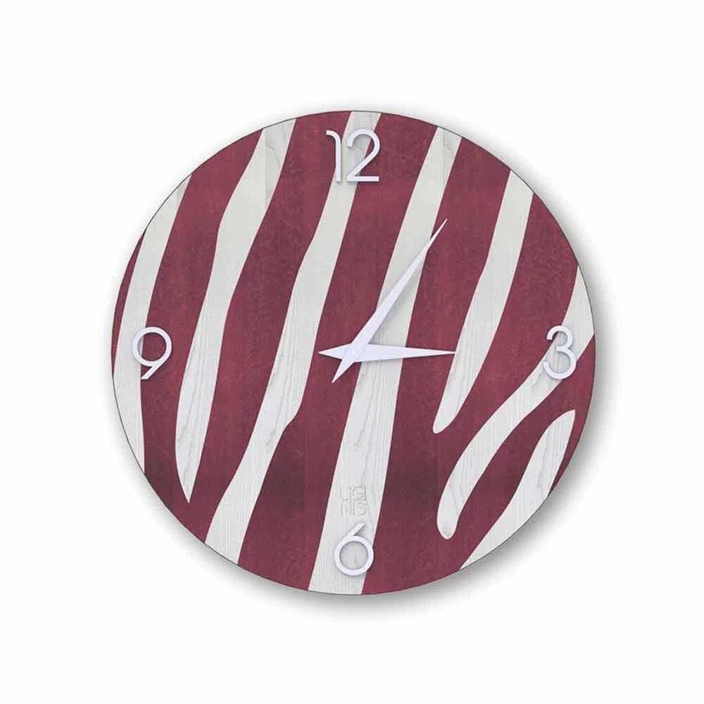 Horloge Murale Design Moderne En Bois De Sienne, Fabriquée En Italie 7 Horloge Murale Design Moderne En Bois De Sienne, Fabriquée En Italie – Image 5