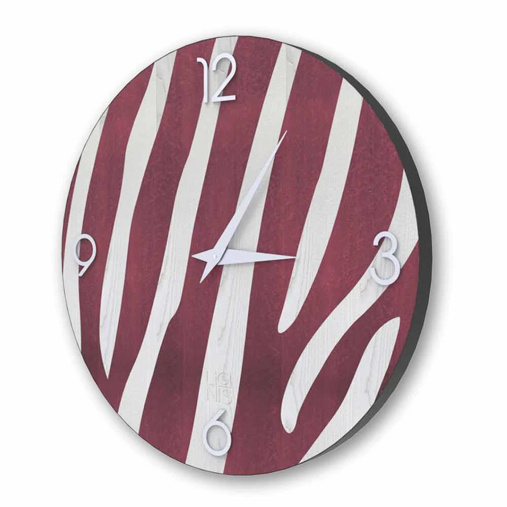 Horloge Murale Design Moderne En Bois De Sienne, Fabriquée En Italie 8 Horloge Murale Design Moderne En Bois De Sienne, Fabriquée En Italie – Image 6