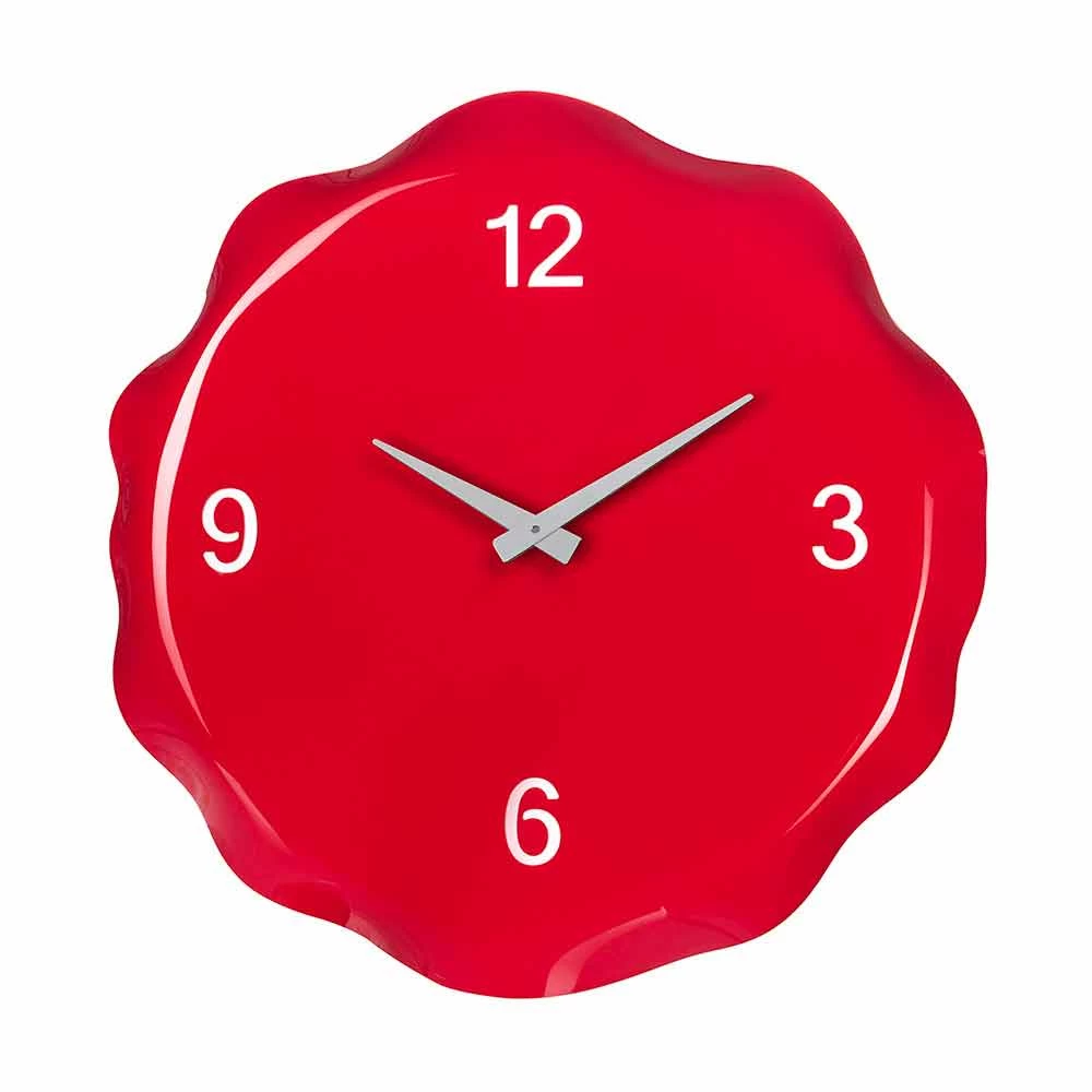 Horloge Au Design Unique En Plexiglas Blanc, Rouge Ou Noir - Frappo 3 Horloge Au Design Unique En Plexiglas Blanc, Rouge Ou Noir - Frappo