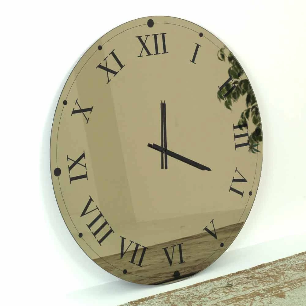 Horloge Murale Ronde En Cristal Miroir Made In Italy - Gear 7 Horloge Murale Ronde En Cristal Miroir Made In Italy - Gear – Image 5