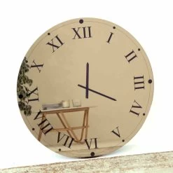 Horloge Murale Ronde En Cristal Miroir Made In Italy - Gear