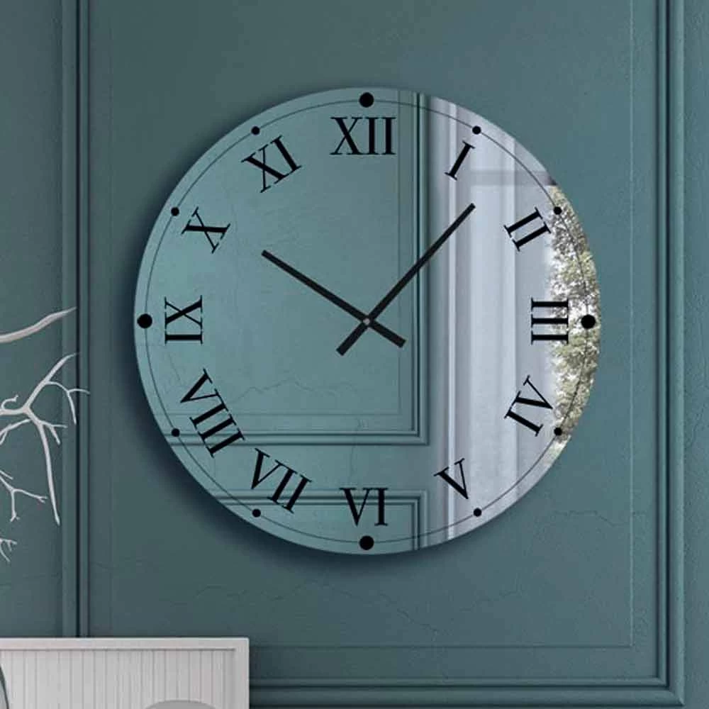 Horloge Murale Ronde En Cristal Miroir Made In Italy - Gear 4 Horloge Murale Ronde En Cristal Miroir Made In Italy - Gear – Image 2