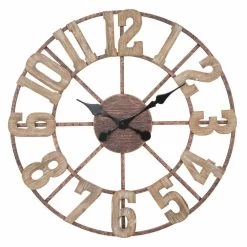 Horloge Murale Ronde Design Moderne En Fer Et MDF - Taichi