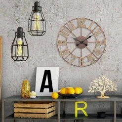 Horloge Murale Ronde Design Moderne En Fer Et MDF - Taichi 14 Horloge Murale Ronde Design Moderne En Fer Et MDF - Taichi -Décoration D'intérieur orologio tondo a muro design moderno in ferro e mdf taichi 5