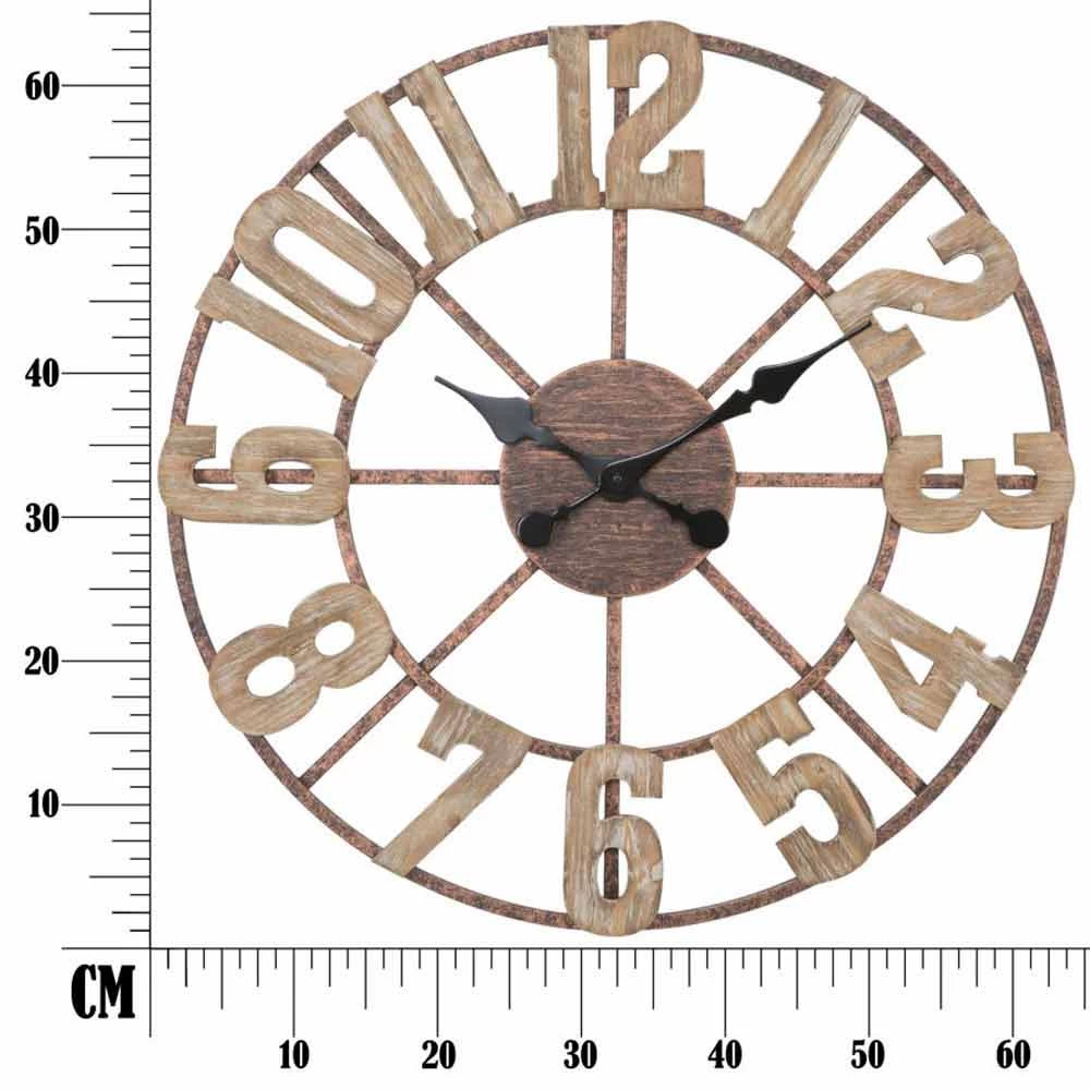 Horloge Murale Ronde Design Moderne En Fer Et MDF - Taichi 9 Horloge Murale Ronde Design Moderne En Fer Et MDF - Taichi – Image 7