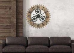 Horloge Murale Ronde De Design Moderne En Fer Et MDF - Gitta -Décoration D'intérieur orologio tondo da parete di design moderno in ferro e mdf gitta 5