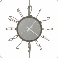 Horloge Murale Ronde En Fer Blanc, Noir Ou Bronze Fabriquée En Italie - Boussole -Décoration D'intérieur orologio tondo da parete in ferro bianco nero o bronzo made in italy bussola 3