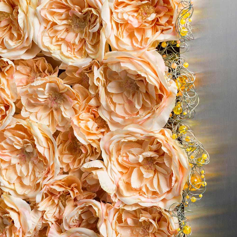 Panneau Mural Décoratif En Métal Et Roses Artificielles Made In Italy - Rosetta 4 Panneau Mural Décoratif En Métal Et Roses Artificielles Made In Italy - Rosetta – Image 2