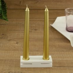 Bougeoir Design En Corian Blanc Pour Salon Fabriqué En Italie - Sisifo